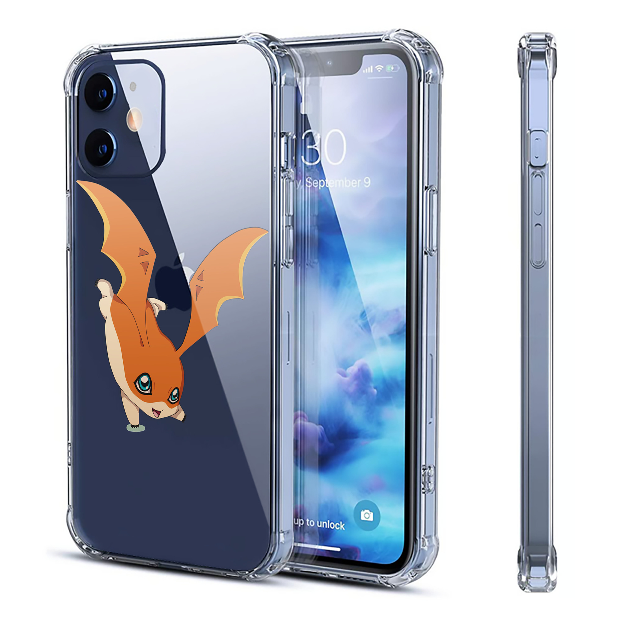 （画像用） Digimon デジタルモンスター/デジモン 【iPhone 12シリーズ対応】透明スマホケース（クリアソフトケース）